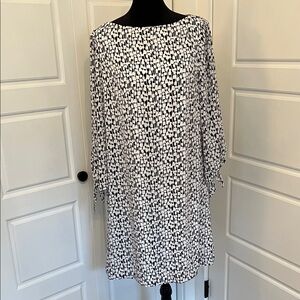 Tahari ASL Black and White Patterned Dress